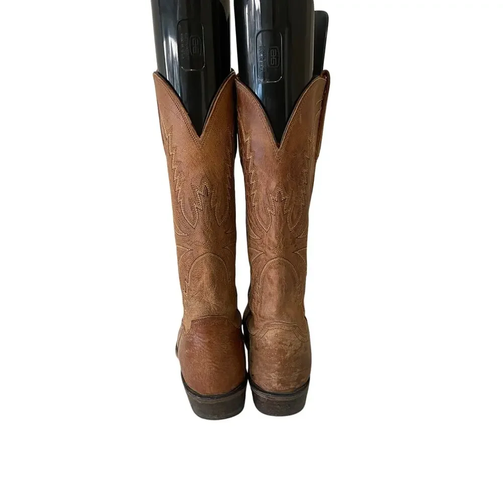 Lucchese Men's Crayton Mad Dog Goat Western Boots Size:7.5 B